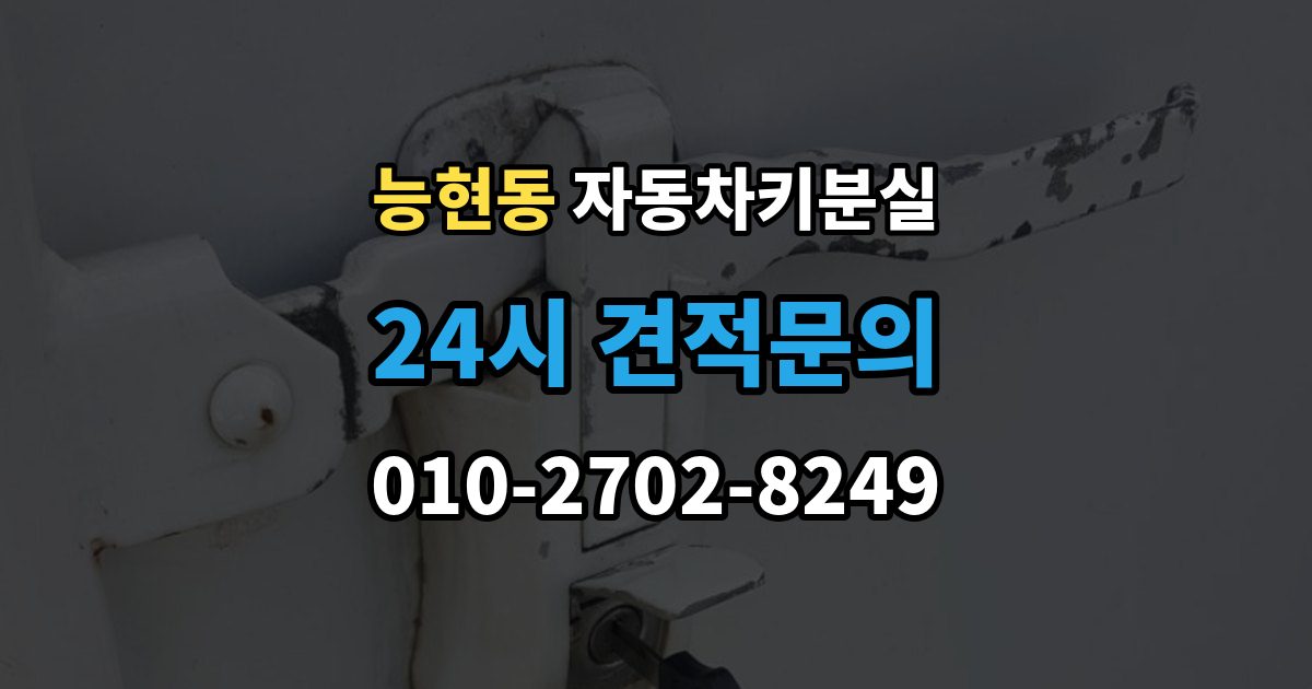 능현동 자동차키 분실 특수 차종 현장 대응이 어려운 이유