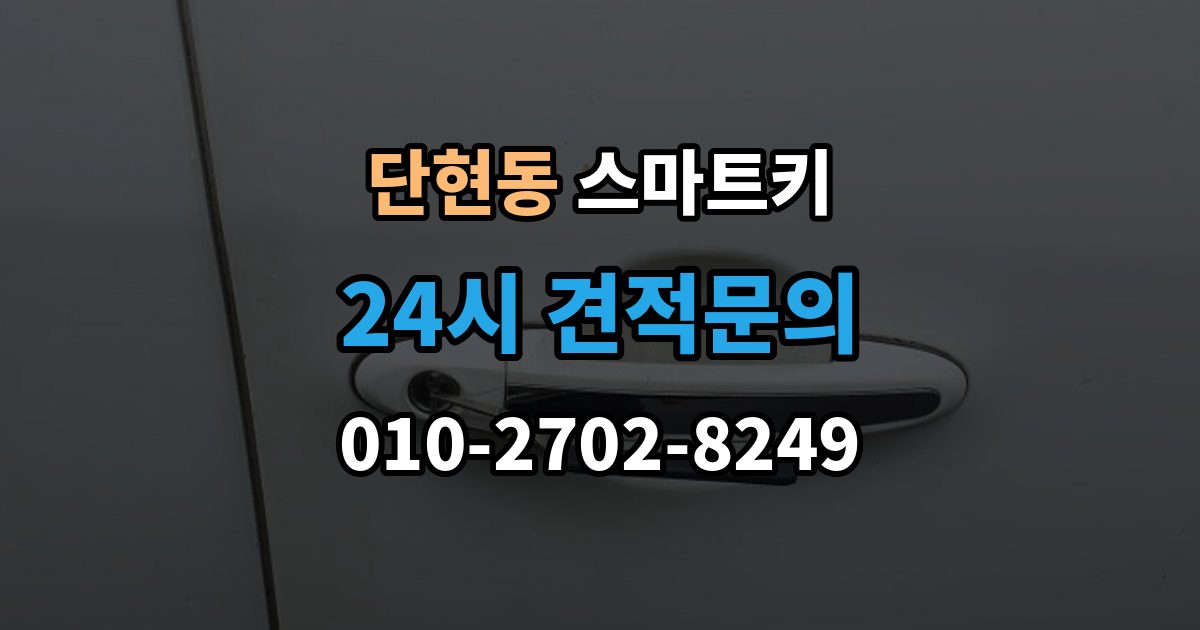 단현동 스마트키 출장 안내 - 버튼별 기능과 사용 팁