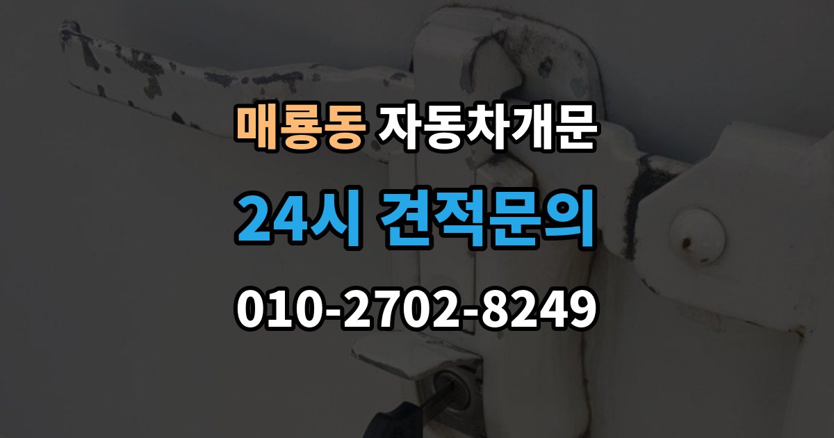 매룡동 자동차 문 잠김 스마트키 인식 불량으로 인한 잠김 사례