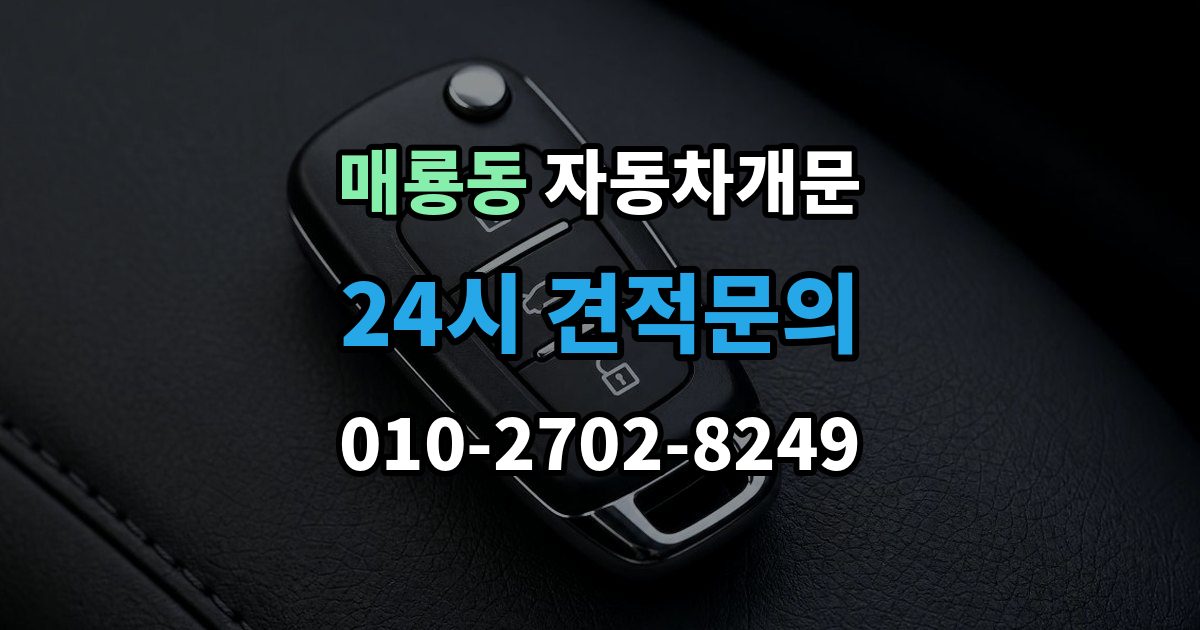 매룡동 차 문 잠겼을 때 아이나 반려동물이 안에 있을 때 우선순위