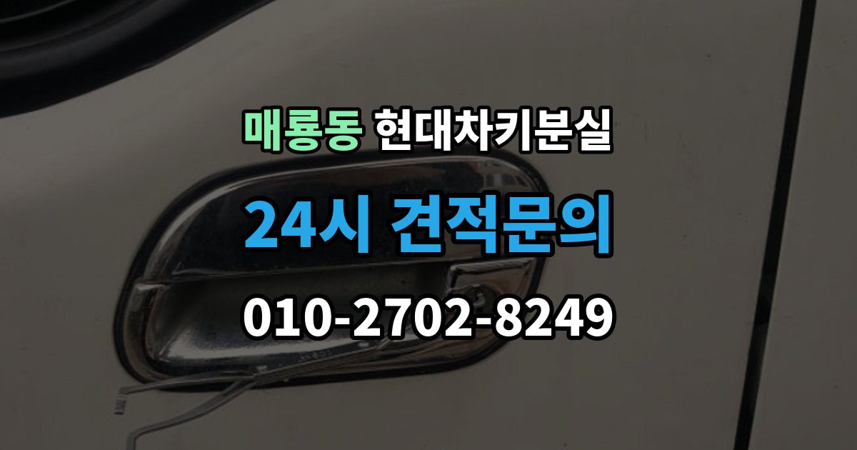 매룡동 현대 차키 분실 출장 안내 - 전자식 키가 완전히 먹통일 때 살펴볼 순서