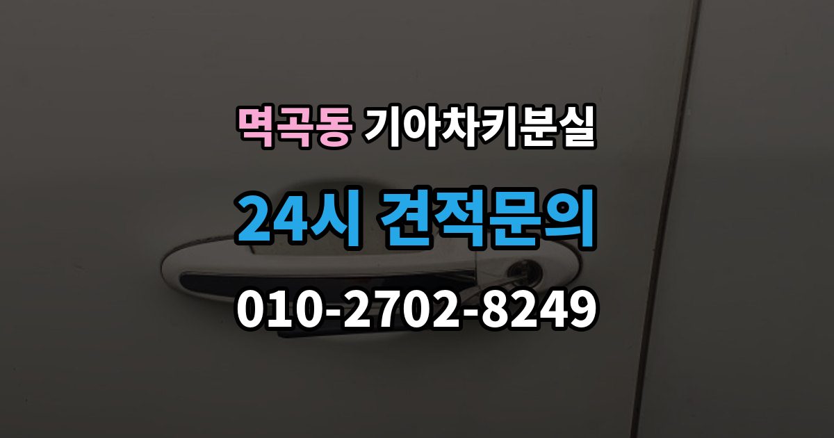 멱곡동 기아 차키 분실 출장 안내 - 배터리 교체 뒤에도 반응이 없을 때 대처