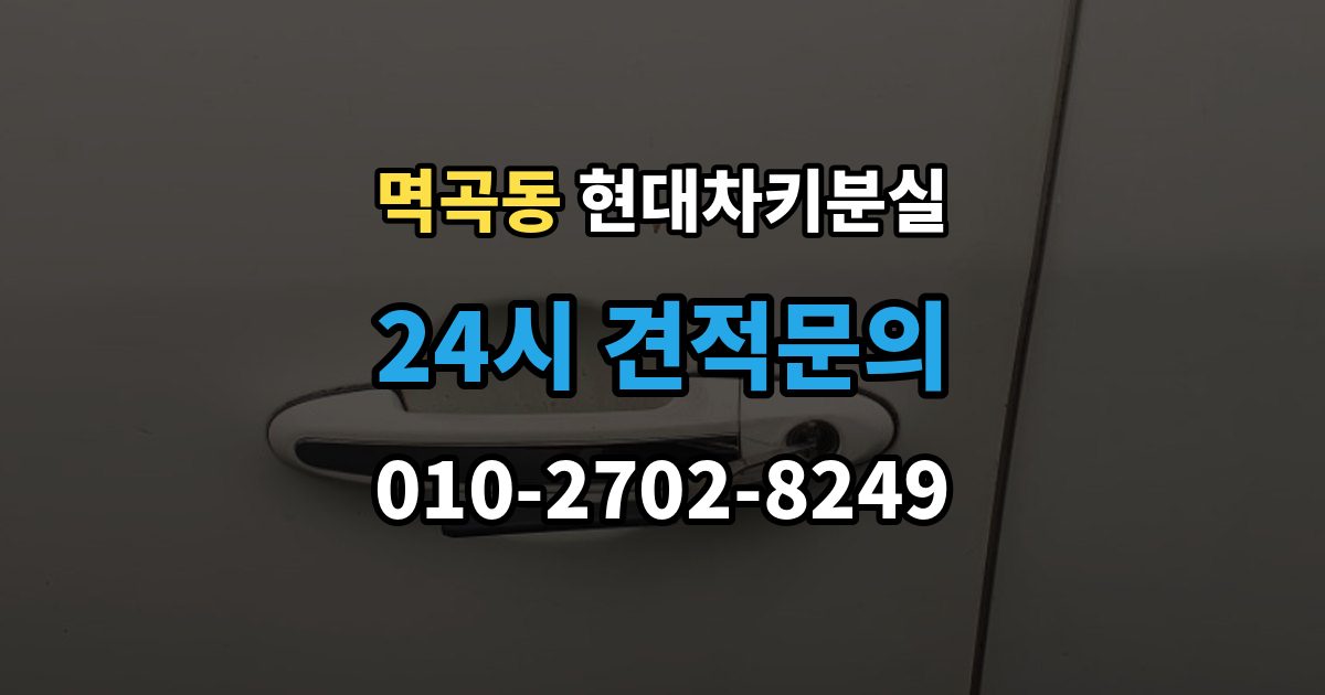 멱곡동 현대 차키 분실 등록 정보가 맞지 않을 때 보완 절차