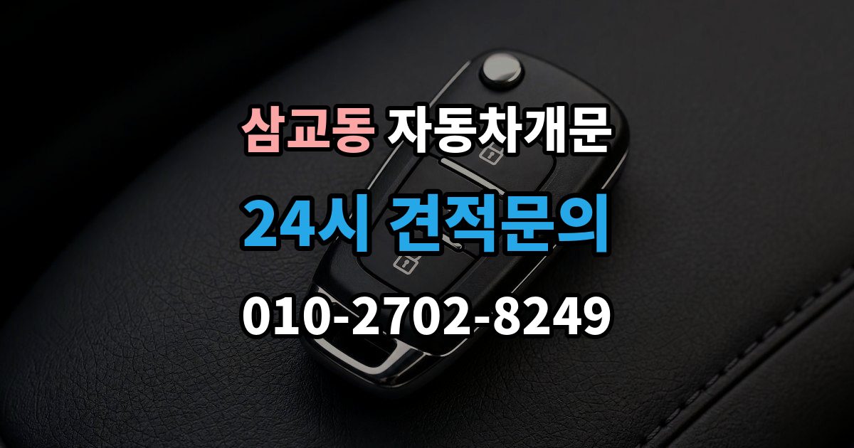 삼교동 자동차 문 잠김 잠금 상태를 스스로 점검하는 방법