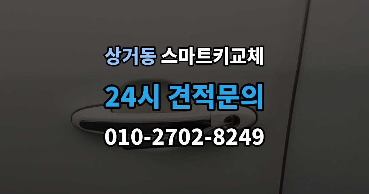 상거동 스마트키 교체 버튼 반응이 둔할 때 점검할 항목