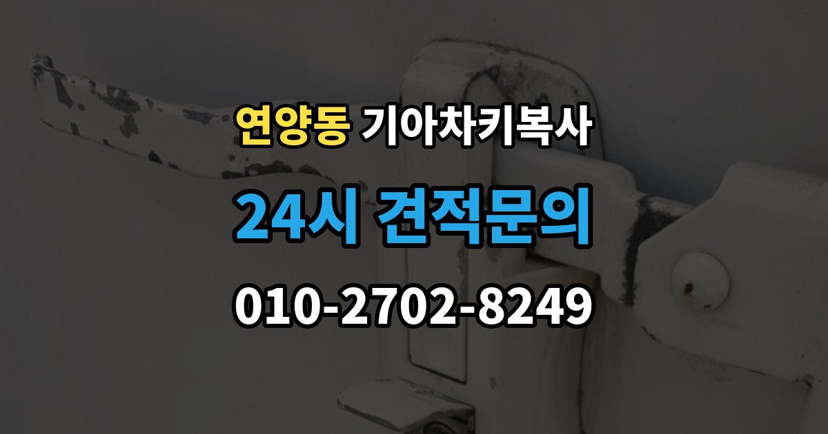 연양동 기아 차키 복사 출장 안내 - 차문만 열리는 키와 시동키 구분하는 법