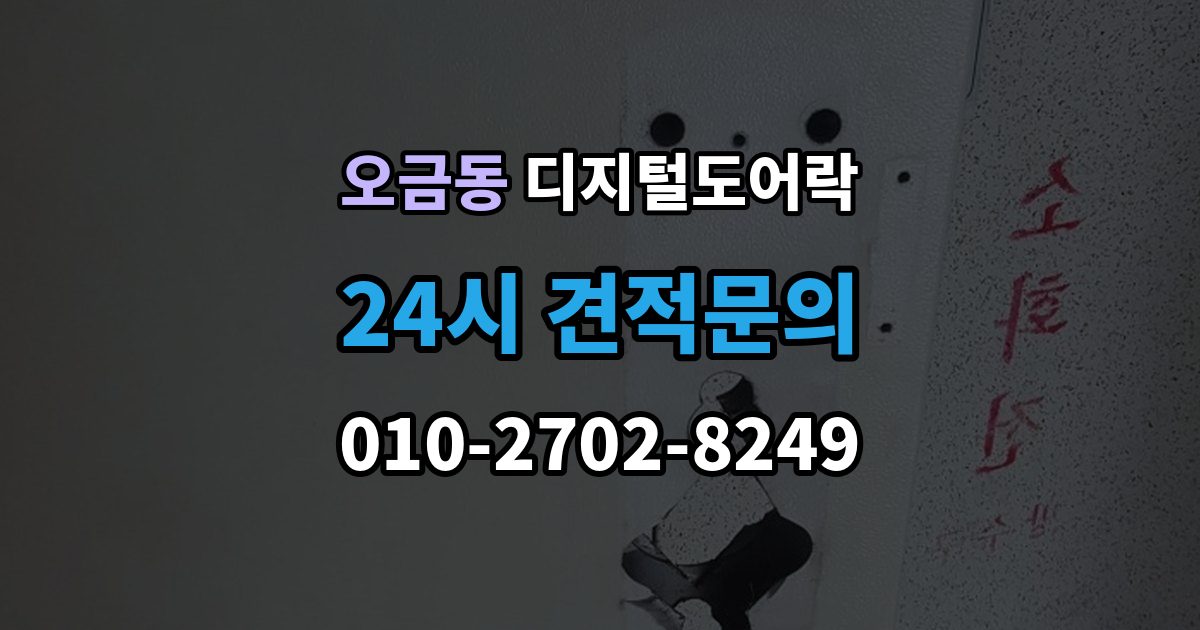 여주시 오금동 디지털 도어락 번호키와 카드키를 함께 쓰는 설정 방식