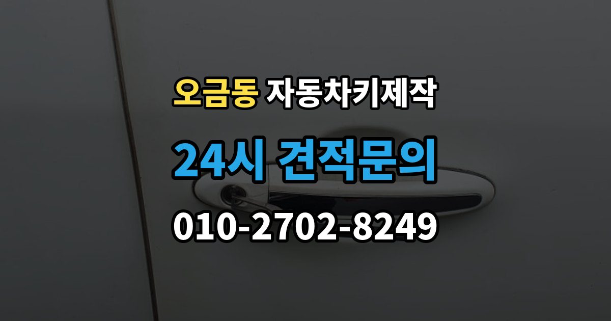 여주시 오금동 자동차키 제작 등록 후 재학습 과정은 어떻게 진행될까