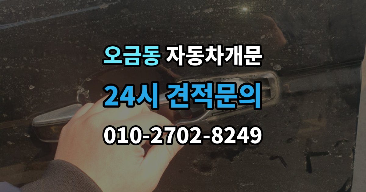 여주시 오금동 차 문 잠겼을 때 창문이 살짝 열려 있을 때 대처법