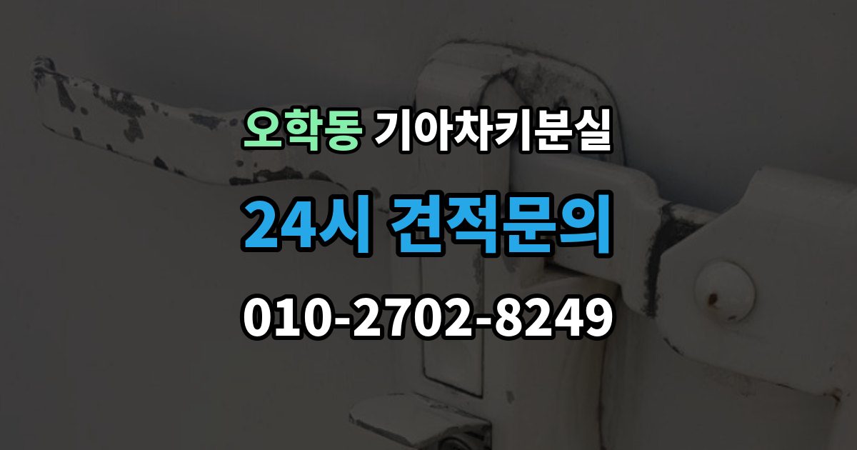 오학동 기아 차키 분실 배터리 방전과 헷갈리는 증상 먼저 보기
