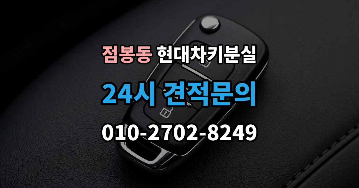 점봉동 현대 차키 분실 출장 안내 - 스마트키를 차 안에 두고 나온 경우 구분법