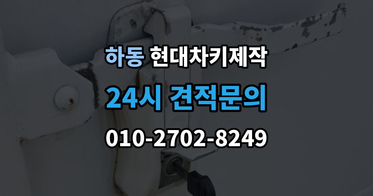 여주시 하동 현대 차키 제작 출장 안내 - 키 번호가 필요한 상황과 확인법