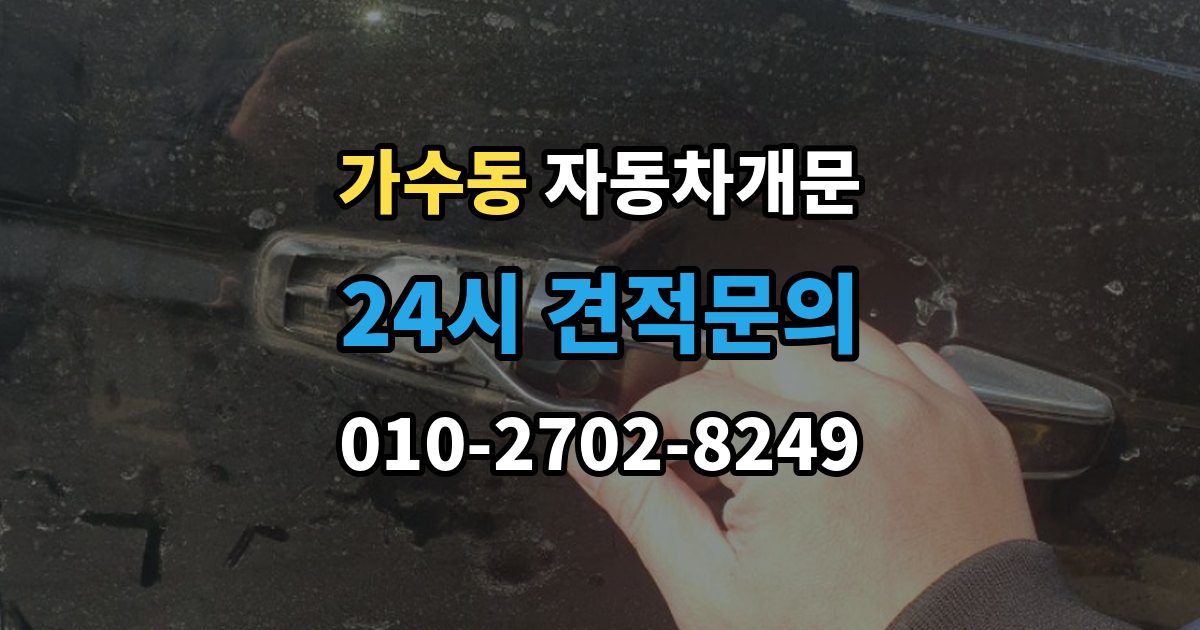 가수동 자동차 문 잠김 리모컨 오작동과 실제 잠김 구분하기