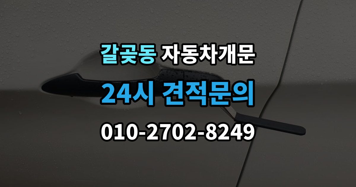갈곶동 자동차 문 잠김 차량 내부에 사람이 있을 때 우선 조치