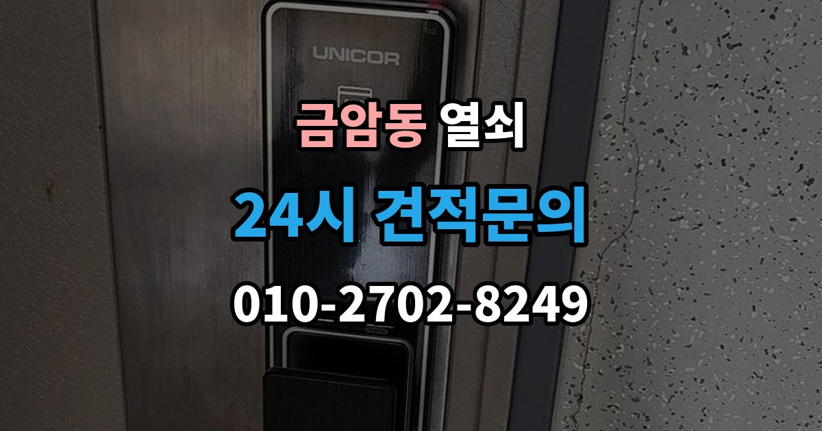 오산시 금암동 열쇠 래치 소리가 커졌을 때 고장 신호일까