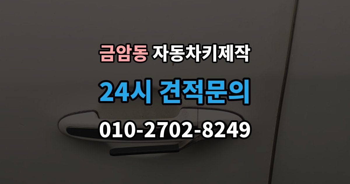 오산시 금암동 자동차키 제작 차종에 맞는 키 선택과 등록 절차