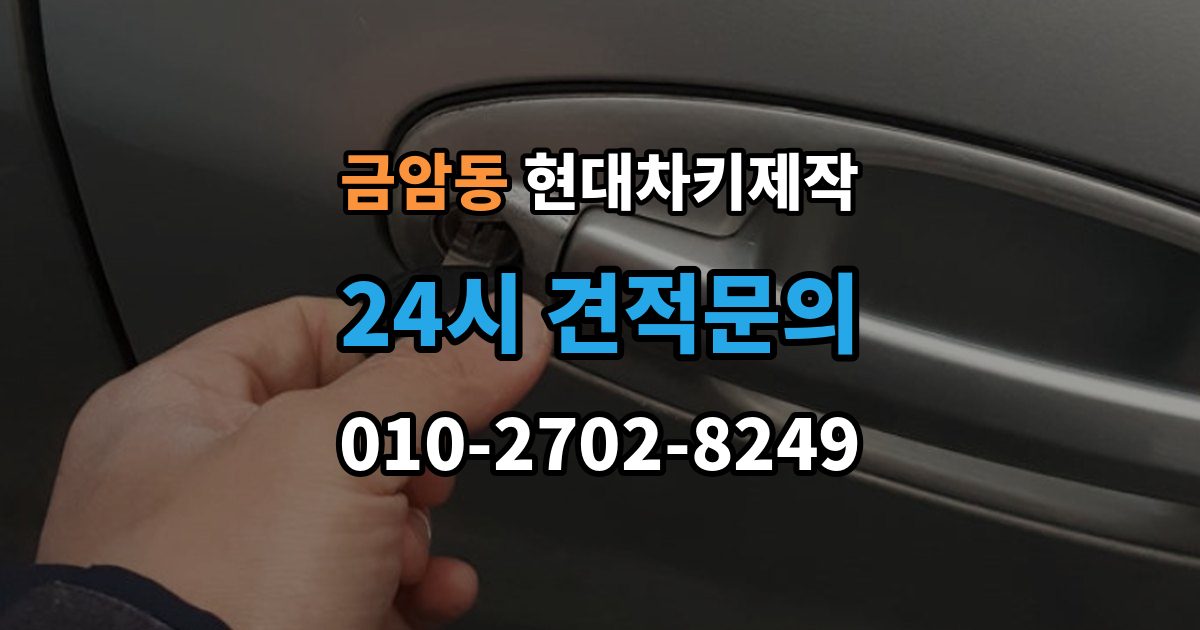 오산시 금암동 현대 차키 제작 출장 안내 - 보험사 긴급출동과 다른 점은 무엇일까