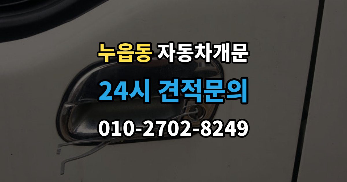 누읍동 자동차 문 잠김 잠금 상태를 스스로 점검하는 방법