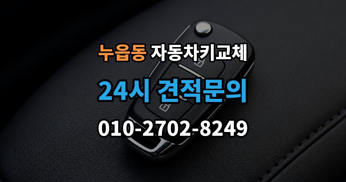 누읍동 자동차키 교체 출장 안내 - 바로 차를 옮겨야 할 때 알아둘 점
