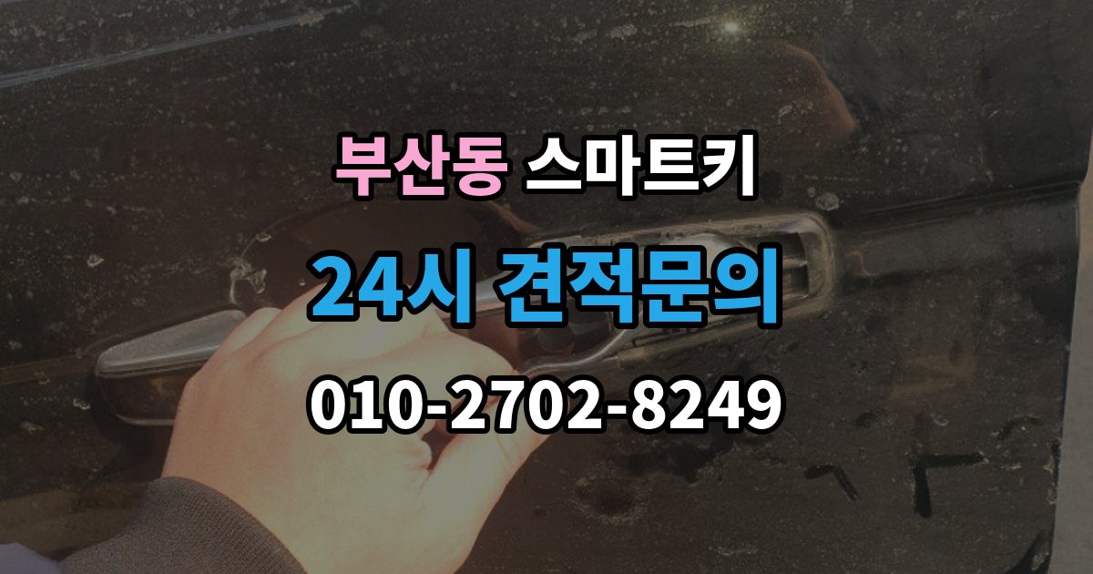 부산동 스마트키 교체 후 초기화가 필요한 대표 상황 정리