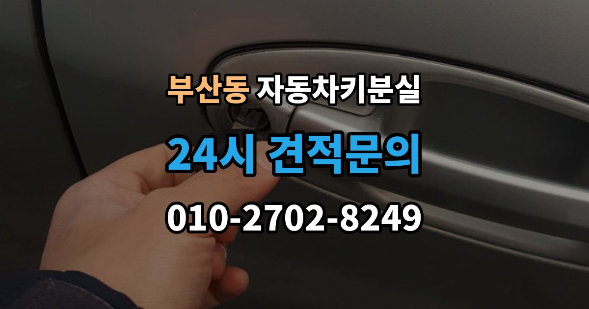 부산동 자동차키 분실 새로 맞출 때 확인할 옵션