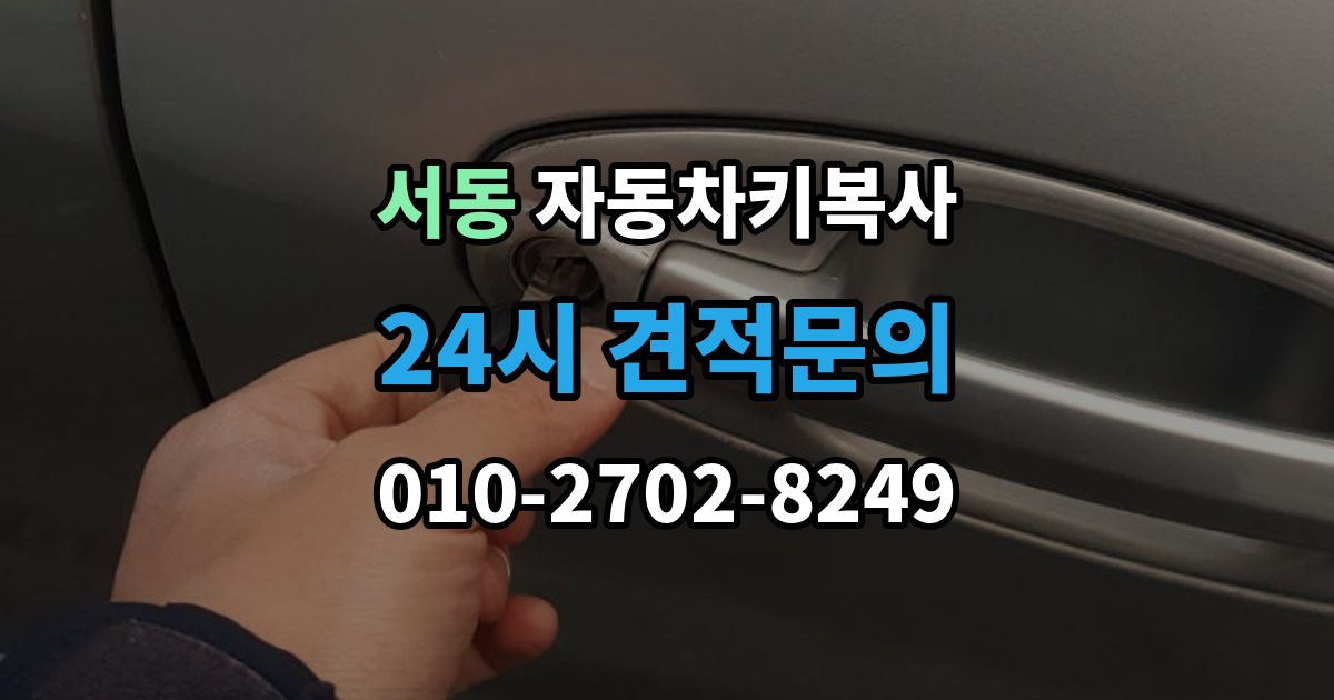 오산시 서동 자동차키 복사 출장 안내 - 차량 문만 열 수 있는 키가 필요한 경우