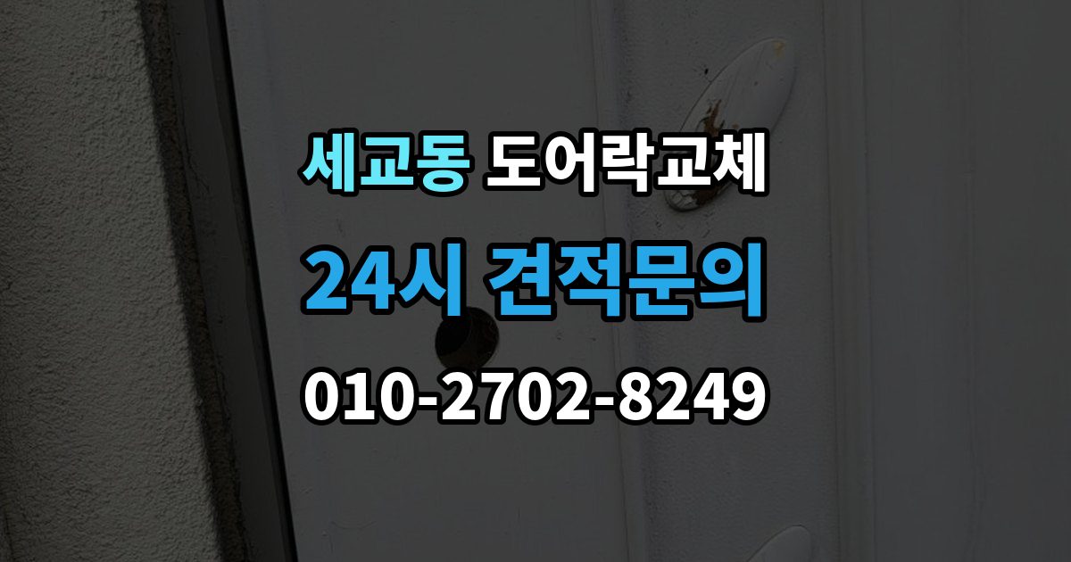 오산시 세교동 아파트 도어락 교체