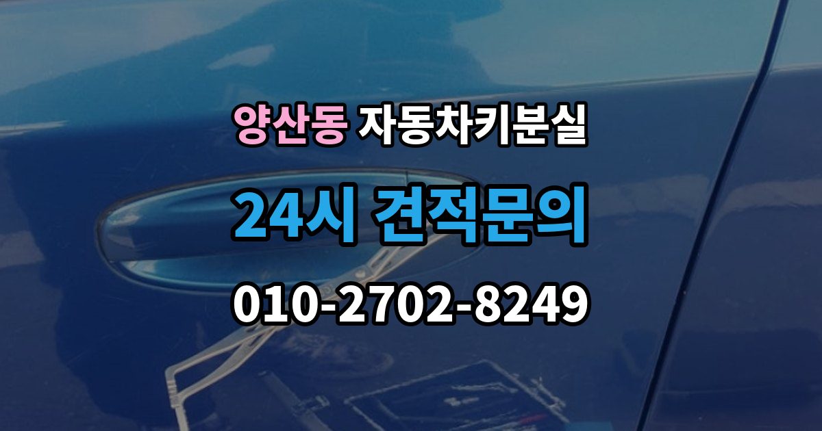 양산동 차 키 잃어버렸을 때 출장 안내 - 분실 신고와 열쇠 재발급 중 먼저 할 일