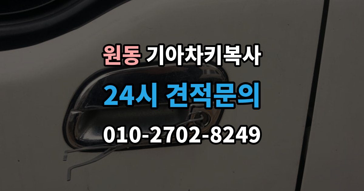 오산시 원동 기아 차키 복사 출장 안내 - 스마트키 배터리 이상과 인식 오류 구분법