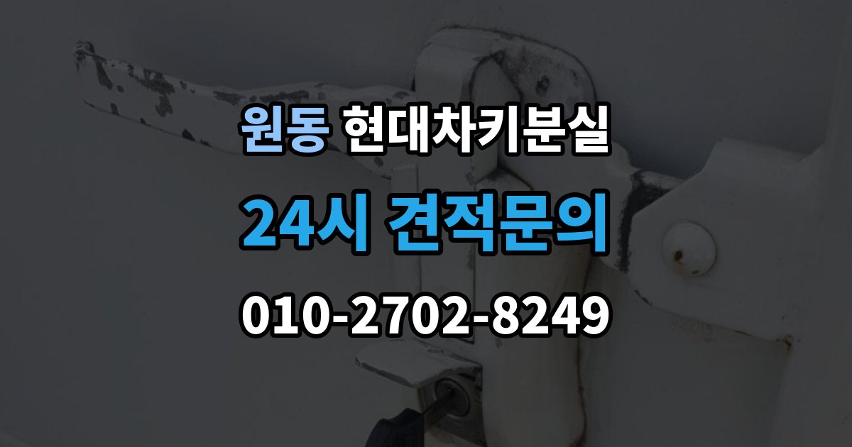 오산시 원동 현대 차키 분실 키 등록 전에 알아두면 좋은 절차