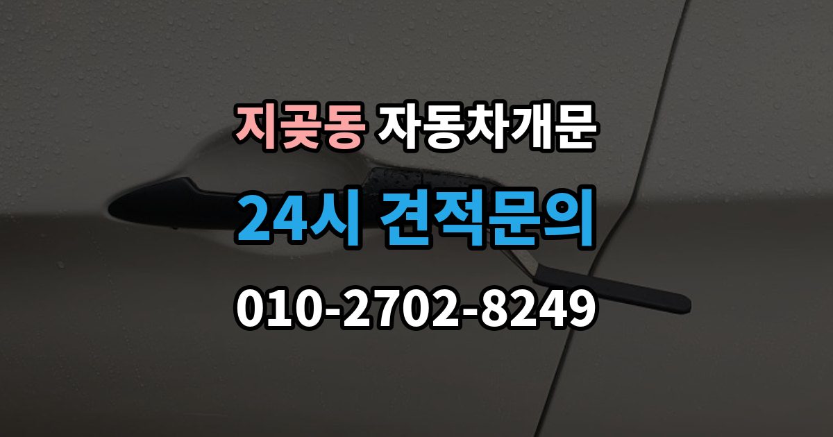 지곶동 차 문 잠겼을 때 차량 안에 열쇠를 두고 내렸을 때 절차