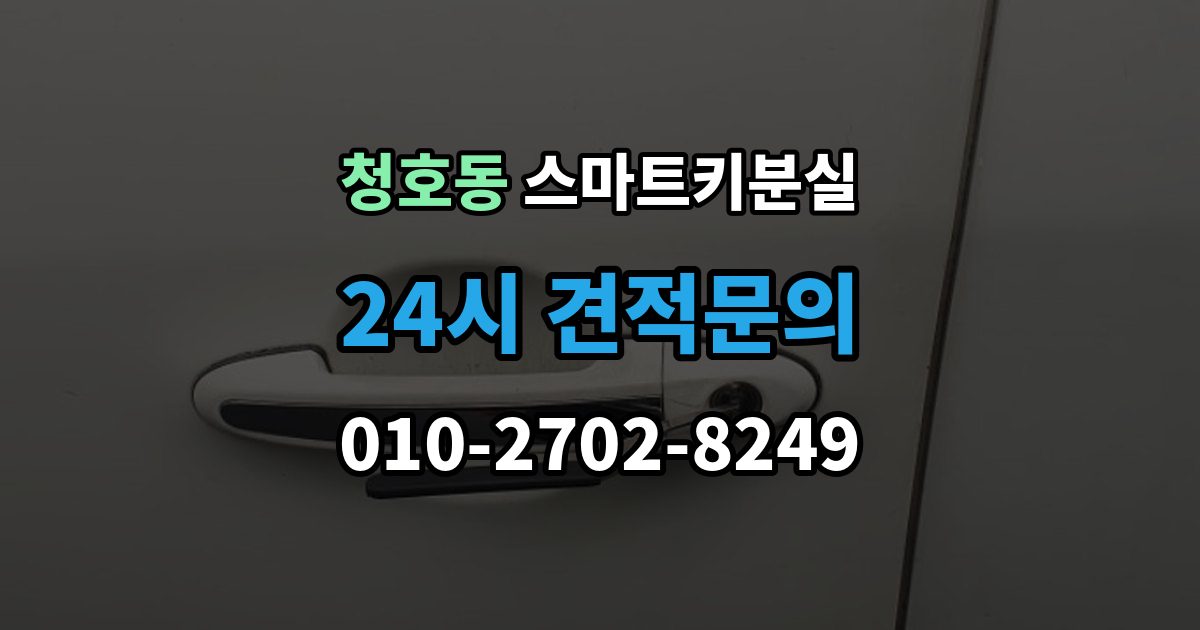오산시 청호동 스마트키 분실 문이 잠겼을 때 안전하게 대처하는 법