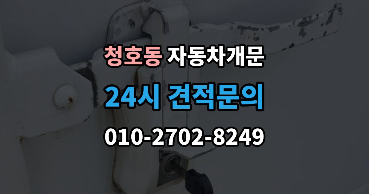 오산시 청호동 차 문 잠겼을 때 리모컨 배터리 방전과 잠김을 구분하는 법