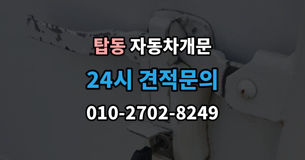 오산시 탑동 차 문 잠겼을 때 보험사 긴급출동과 전문업체 비교