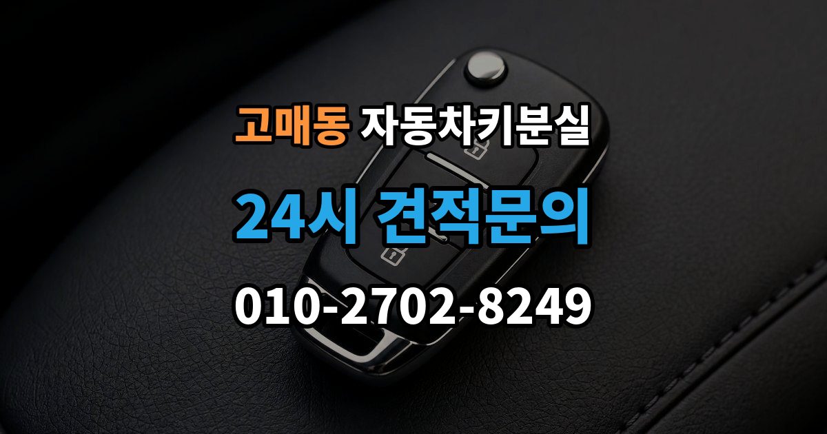 고매동 자동차키 분실 스마트키 칩이 없는 경우 어떻게 구분할까