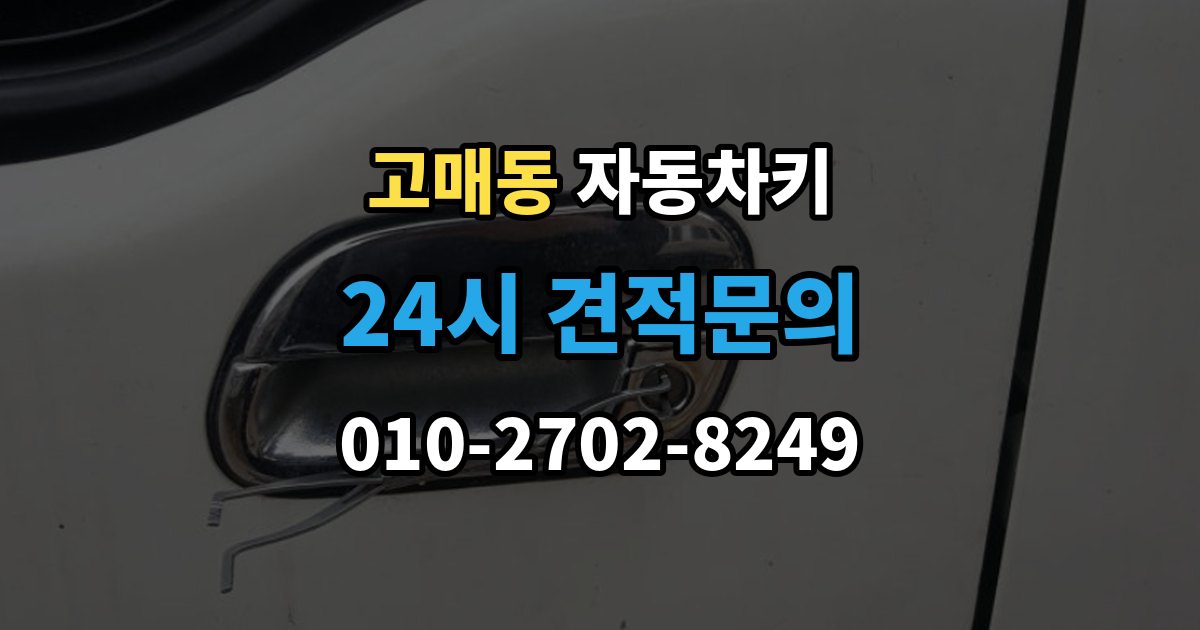 고매동 자동차키 차종별 종류와 사용 방식 비교