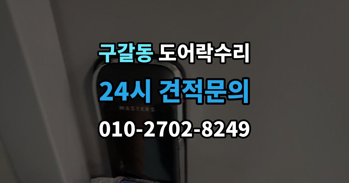 구갈동 도어락 수리 비상 기능(해제 이상) 점검이 필요한 상황과 기준