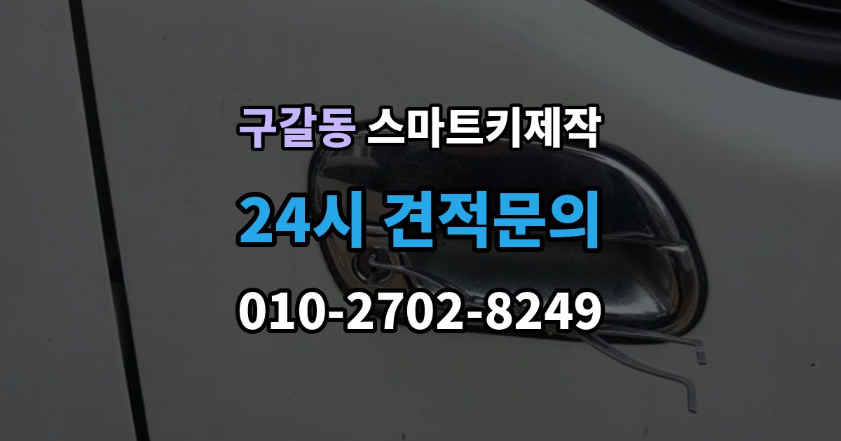 구갈동 스마트키 제작 현대 기아 르노 등 브랜드별 차이