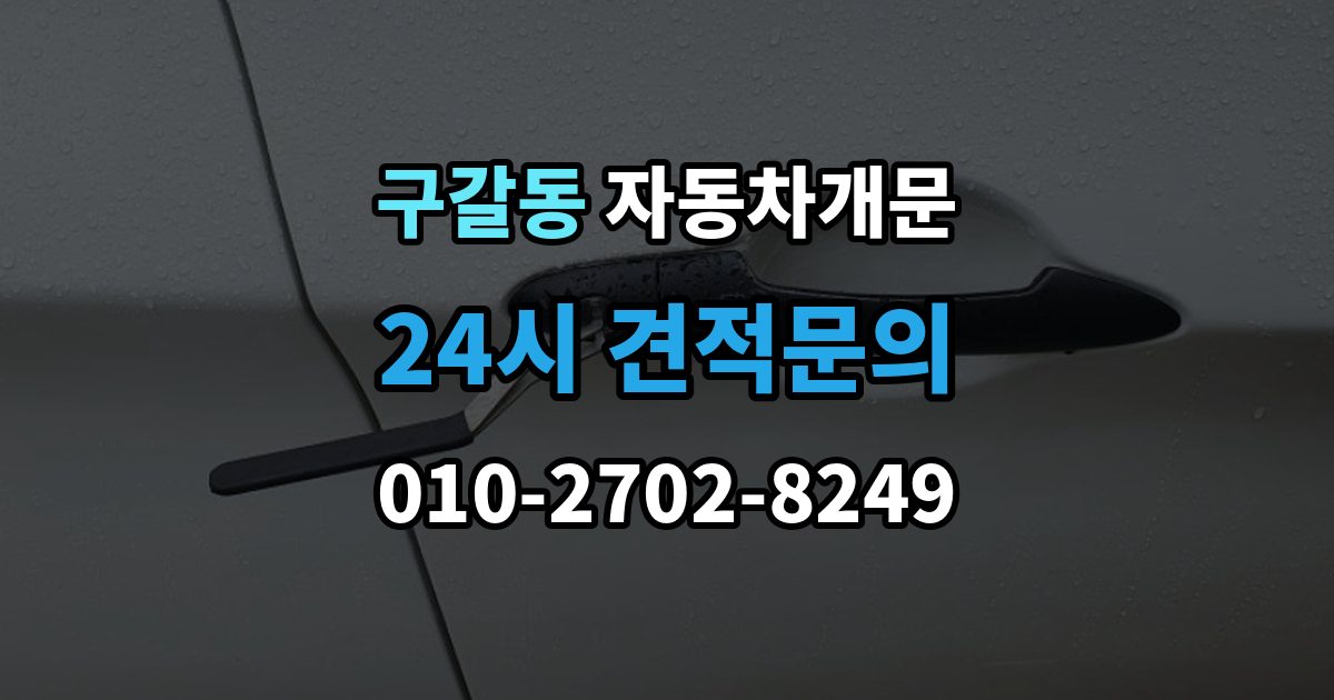 구갈동 자동차 문 잠김 차량 내부에 사람이 있을 때 우선 조치