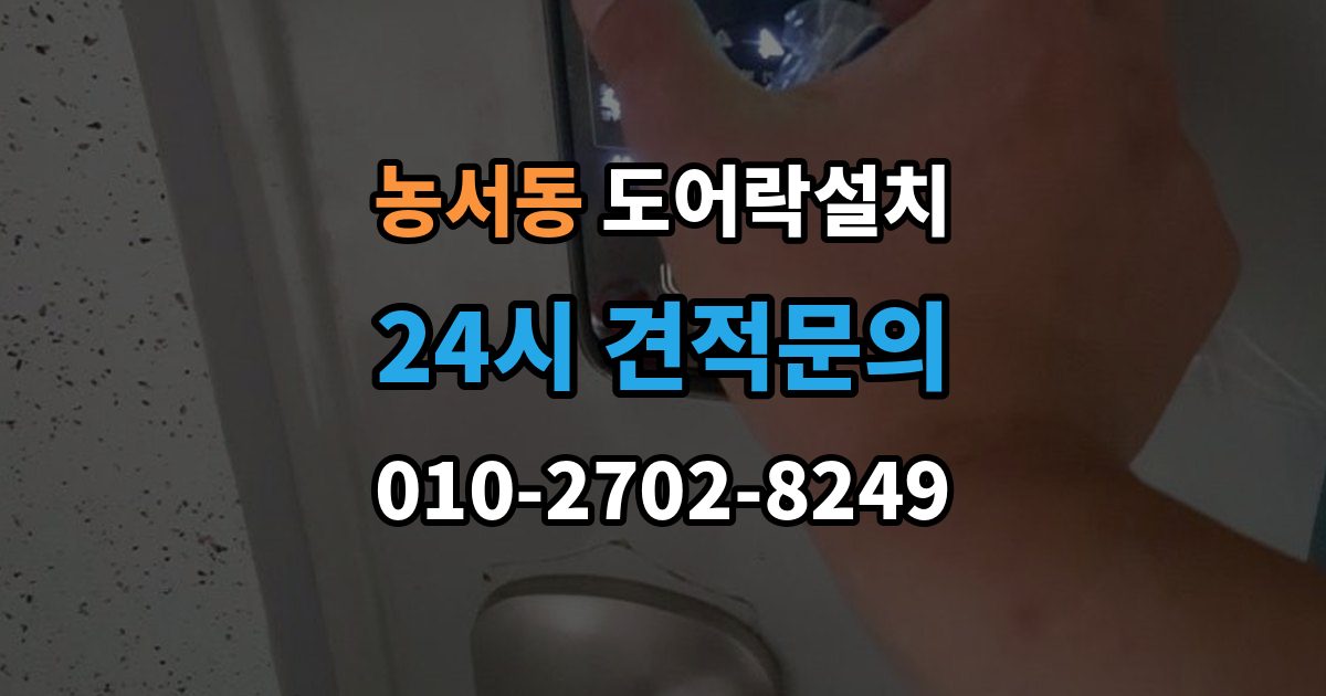 농서동 도어락 설치 출장 안내 - 오래된 문에 새 도어락을 달 때 변수 정리