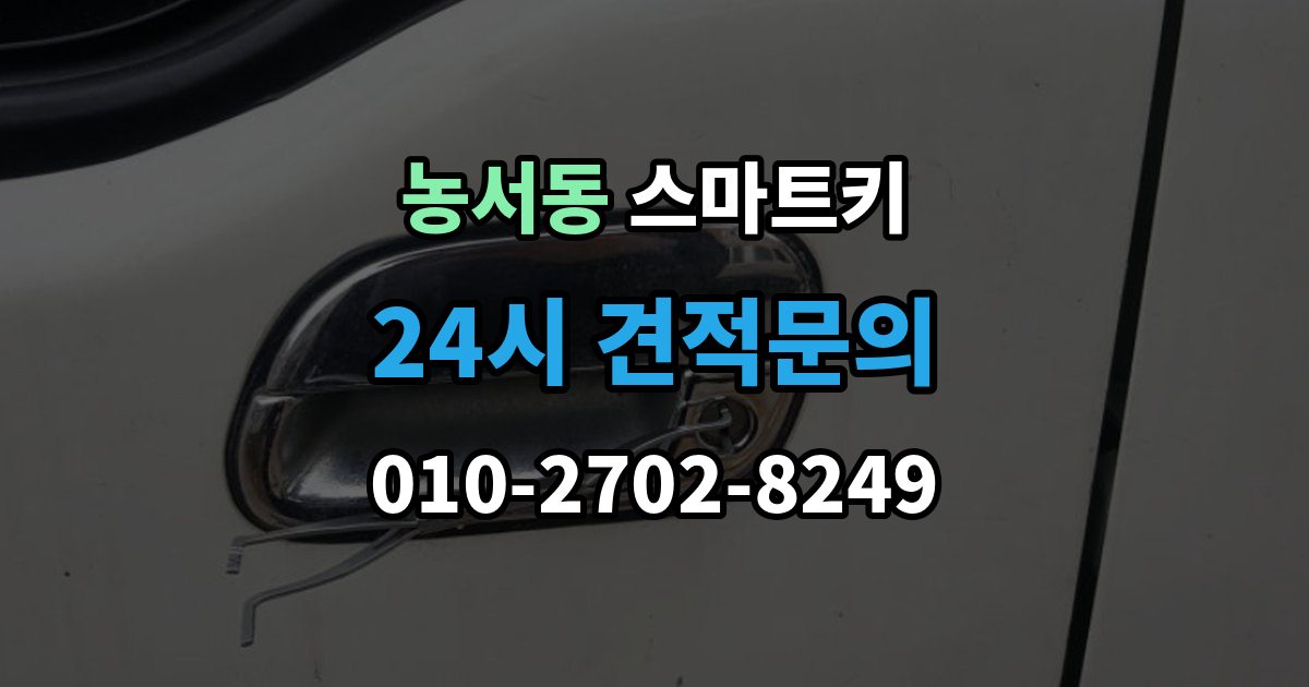 농서동 스마트키 출장 안내 - 배터리 교체 후에도 안 될 때 점검