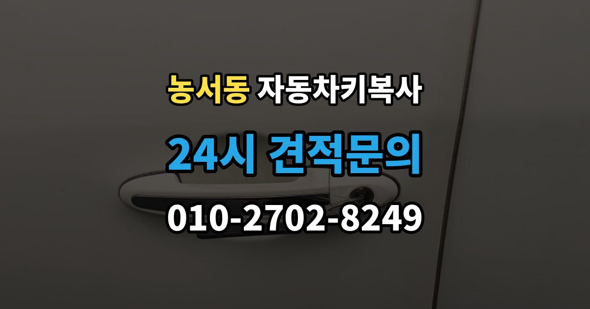 농서동 자동차키 복사 출장 안내 - 출동 서비스로 문을 여는 작업 흐름