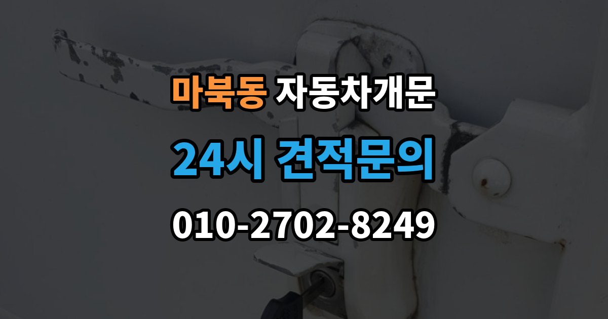 마북동 차 문 잠겼을 때 시동 걸린 채 잠겼을 때 확인할 점
