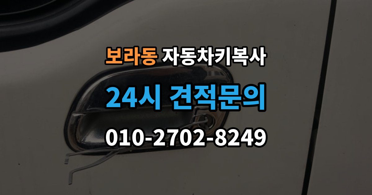 보라동 자동차키 복사 비상시 수동키를 활용하는 방법 정리