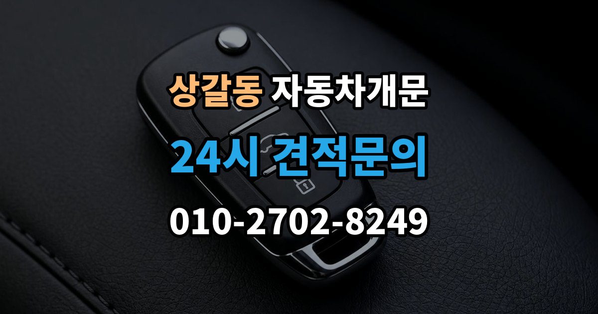 상갈동 자동차 문 잠김 출장 안내 - 긴급출동 서비스와 비교했을 때 차이