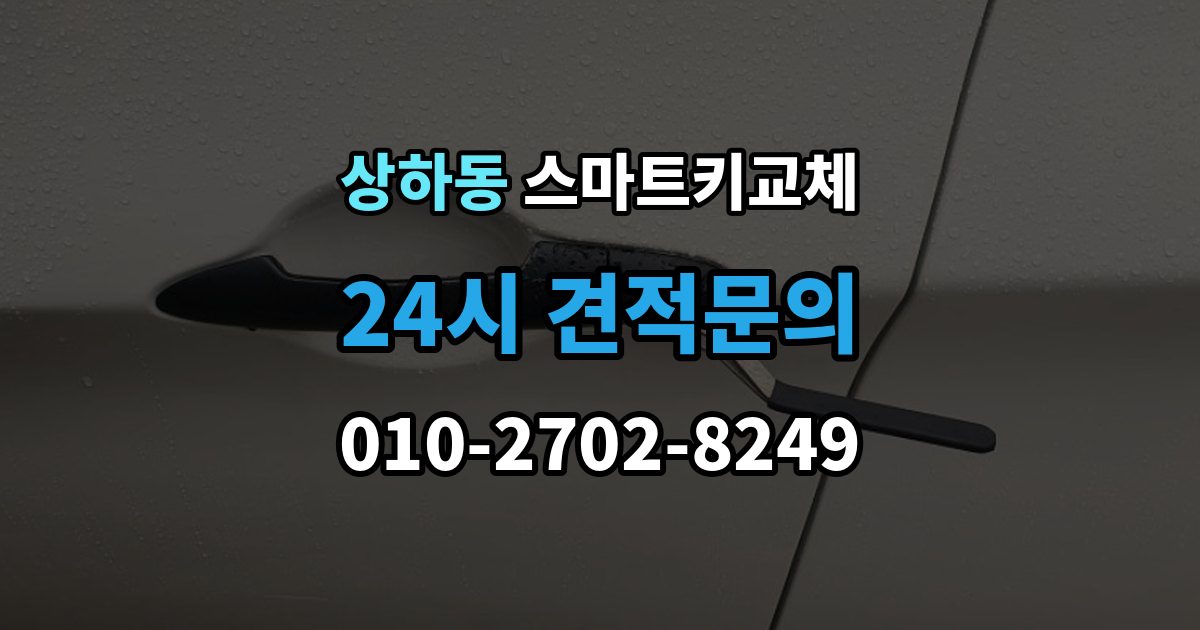 상하동 스마트키 교체 배터리 방전과 기기 고장 구별하기