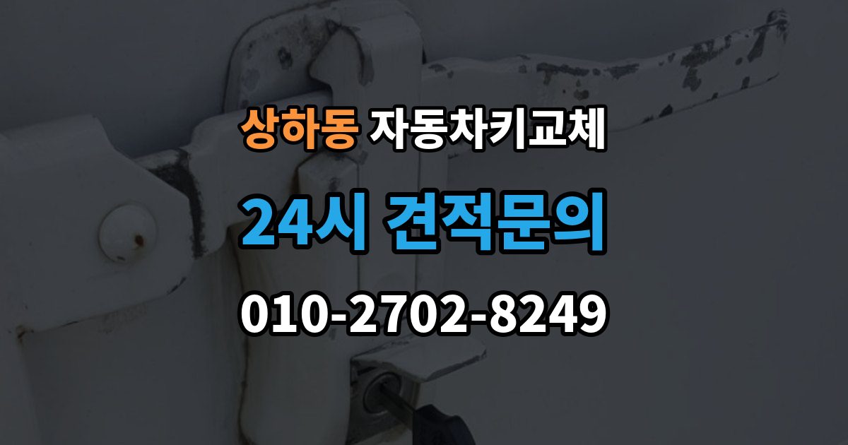 상하동 자동차키 교체 새로 맞출 때 확인할 옵션