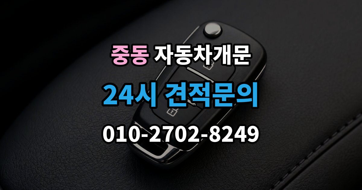 용인시 기흥구 중동 차 문 잠겼을 때 출장 안내 - 보험사 긴급출동과 전문업체 비교