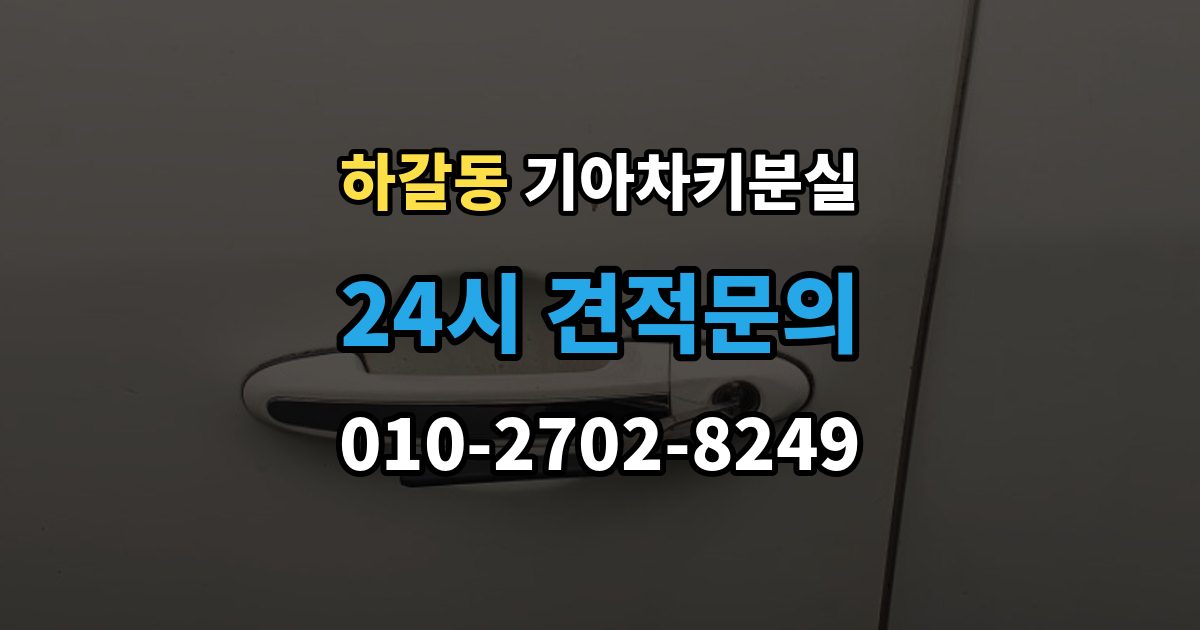하갈동 기아 차키 분실 출장 안내 - 원격 잠금 해제가 안 될 때 점검 항목
