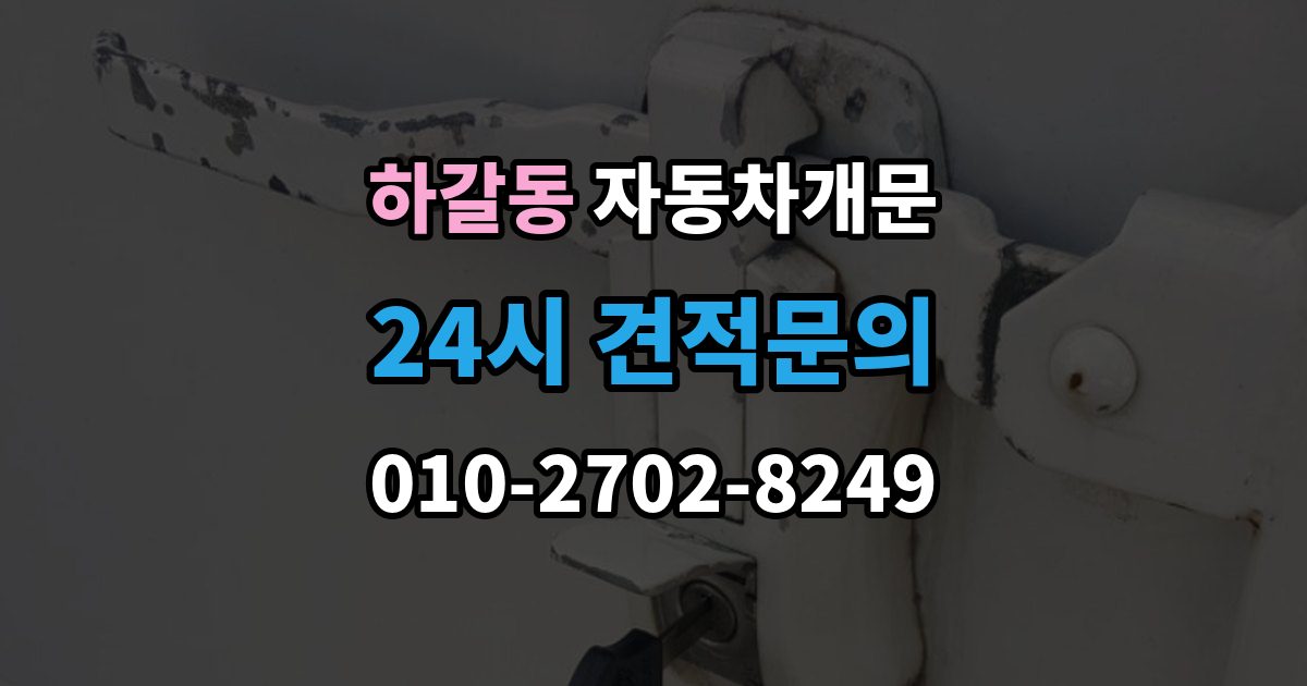 하갈동 차 문 잠겼을 때 출장 안내 - 아이나 반려동물이 안에 있을 때 우선순위
